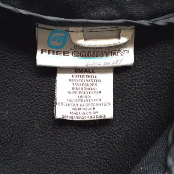 Free Country Women's Black Wind Wall Soft-Shell Jacket - Picture 5 of 5